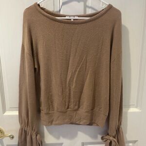Stylish Tan Sweater with Unique Design
